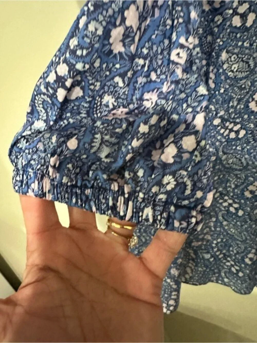 Crew Liberty Fabric Blue Floral Milkmaid Mini Dress Cottagecore 8